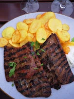 Gegrillte Leber Mit Bratkartoffeln